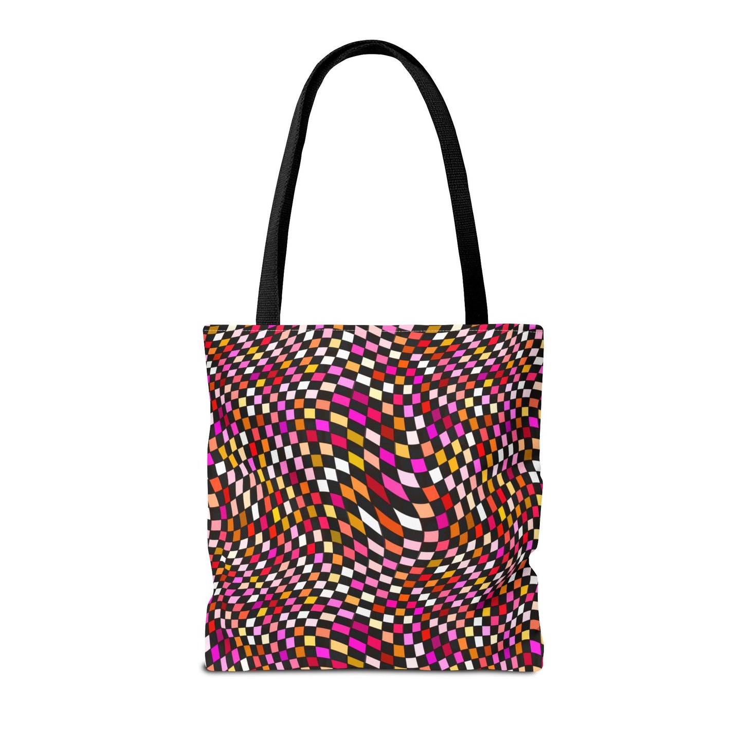 Warped Red Checkered Canvas Tote Bag