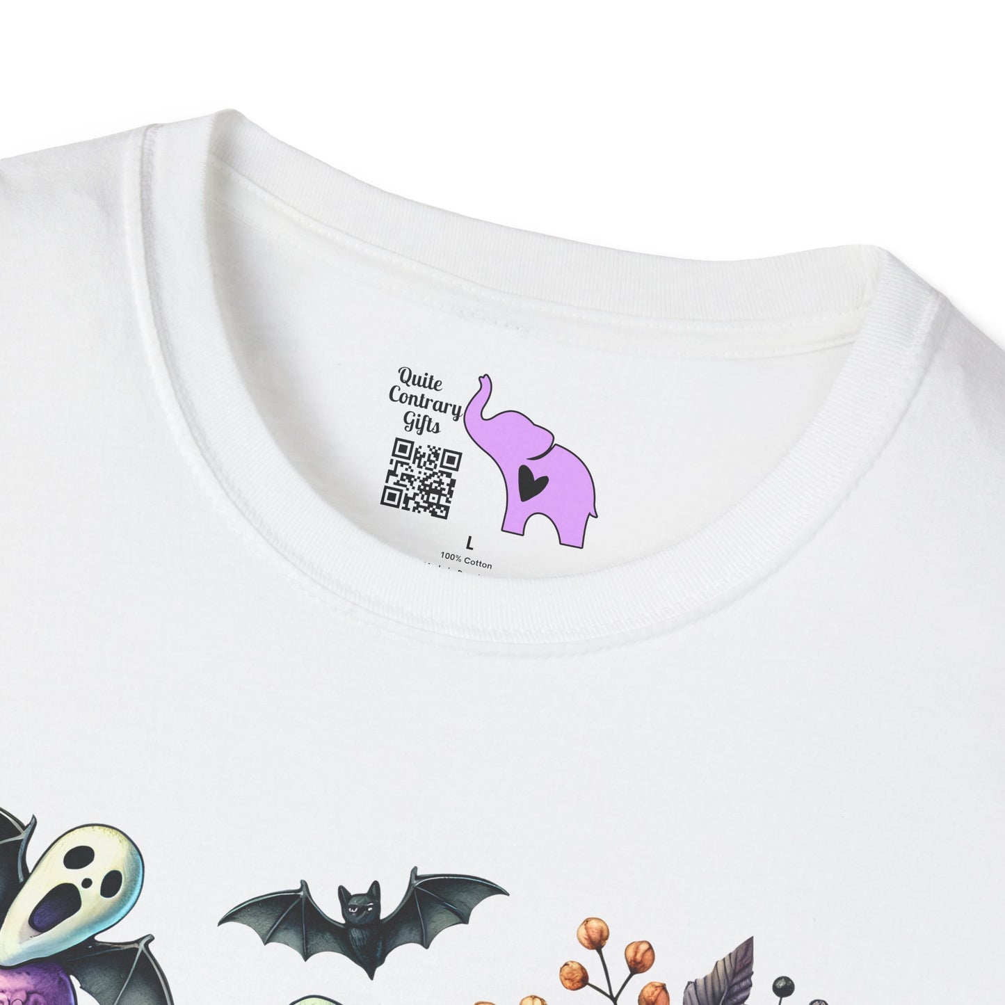 Ice Cream Cones w/Pumpkins and Ghost Adult  T-shirt