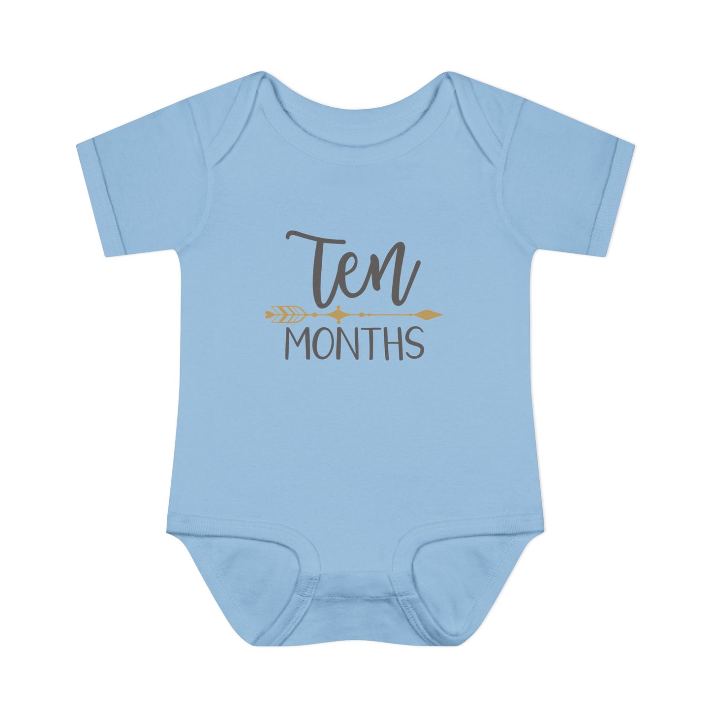 Golden Arrow Milestone Baby Bodysuit-Ten Months