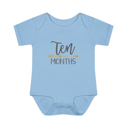 Golden Arrow Milestone Baby Bodysuit-Ten Months