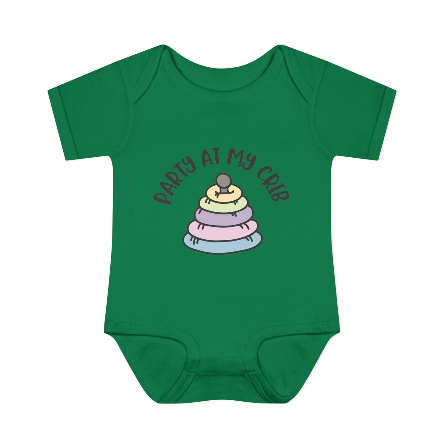 Party At My Crib Infant Baby Rib Bodysuit
