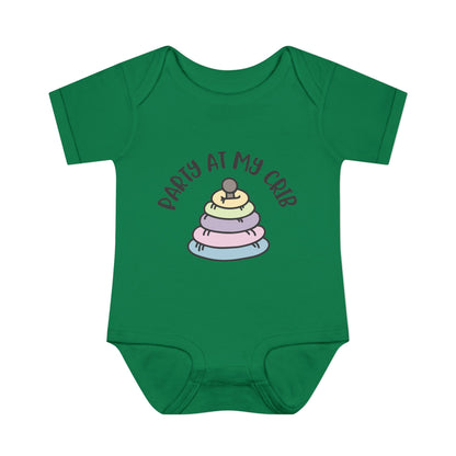 Party At My Crib Infant Baby Rib Bodysuit