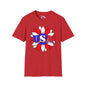 USA Red, White, and Blue Sunflower 2 Adult T-shirt