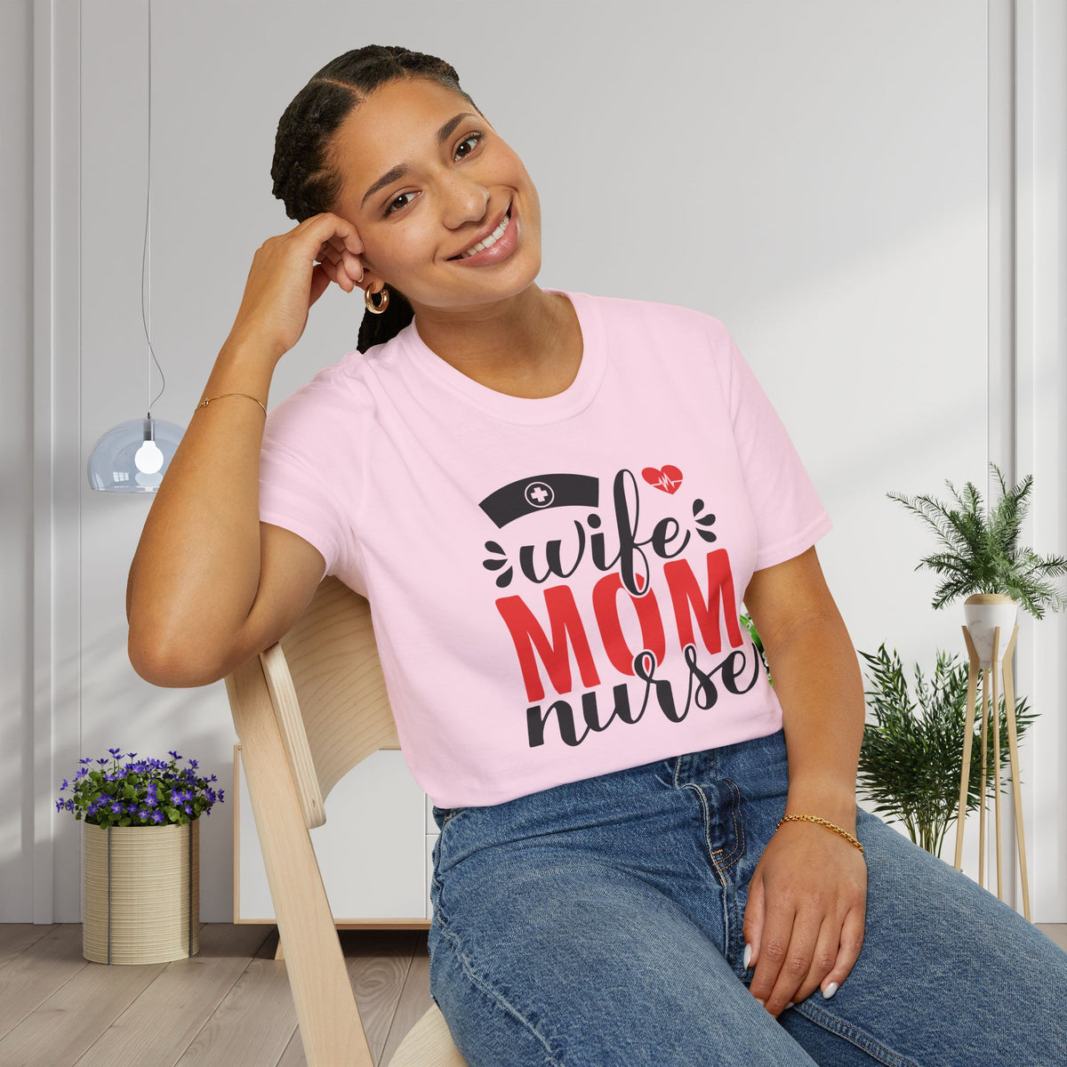 Wife Mom Nurse Adult T-shirt