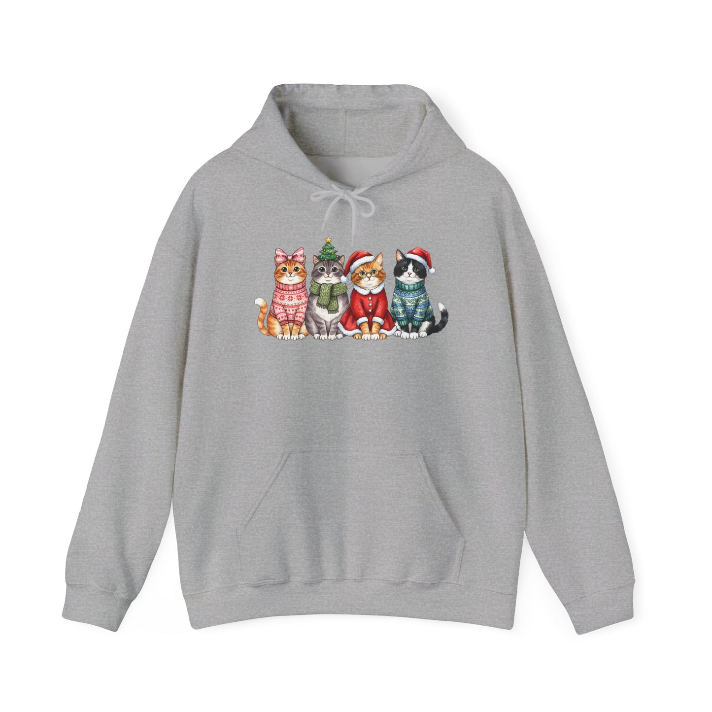 Meowy Christmas Crew Adult Heavy Blend™ Hooded Sweatshirt