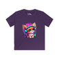 Cool Kitten w/Headphones Youth Softstyle Tee