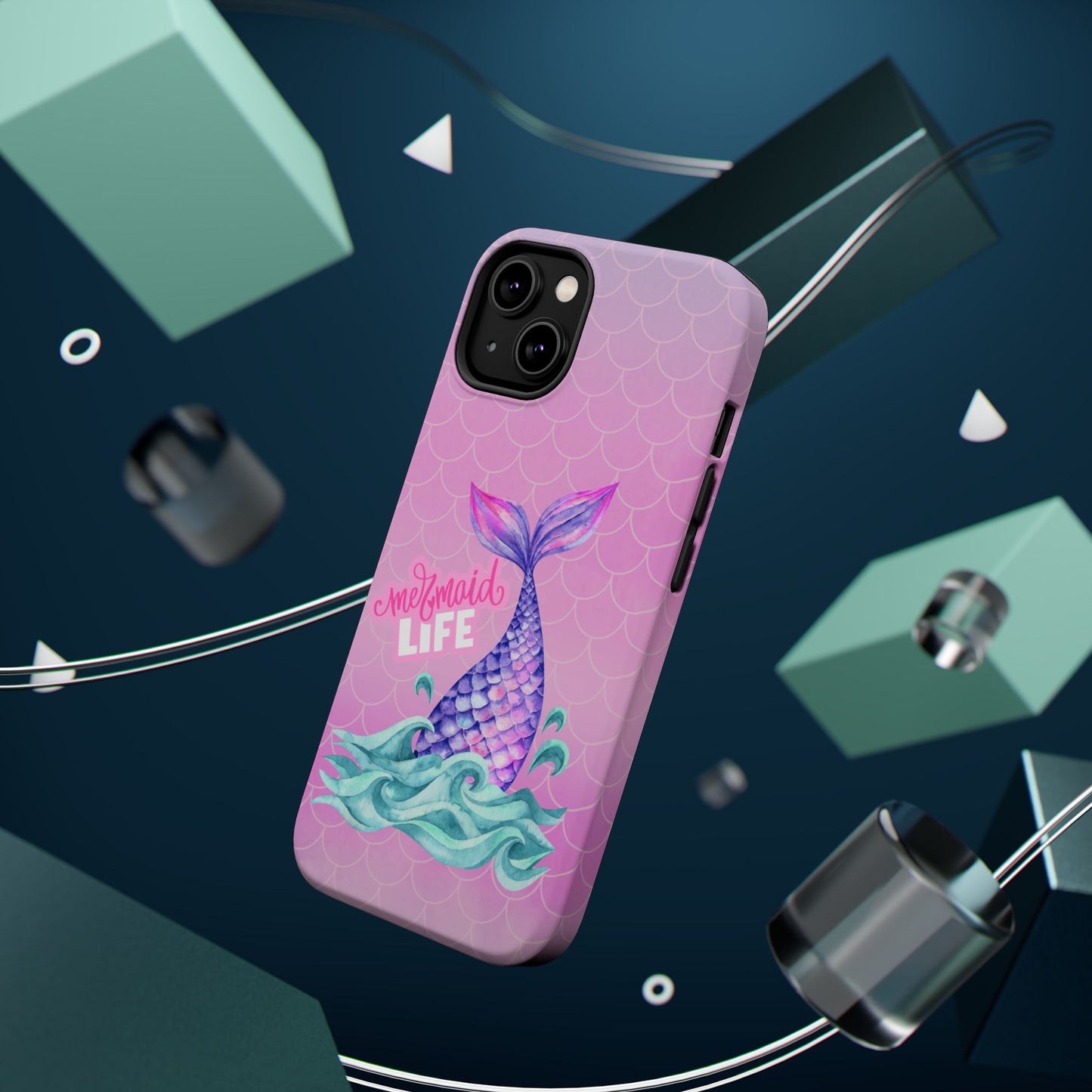 Pink Mermaid Life MagSafe® Compatible Tough Case for iPhone