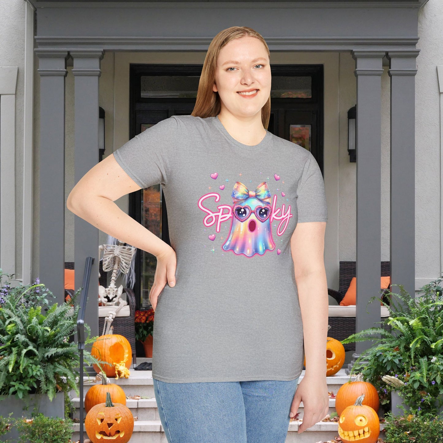 Spooky Pastel Ghost Adult T-shirt