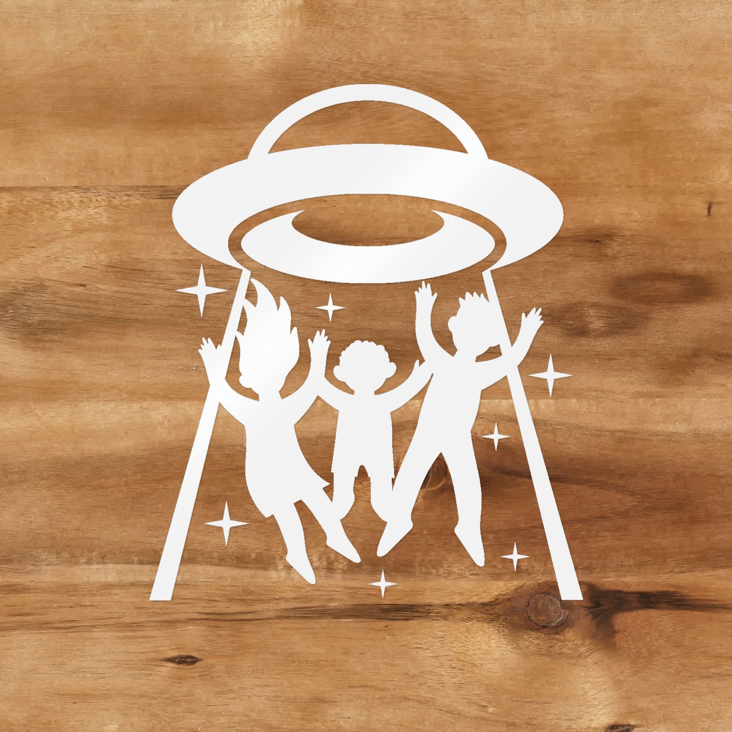 Family Alien Abduction Decal