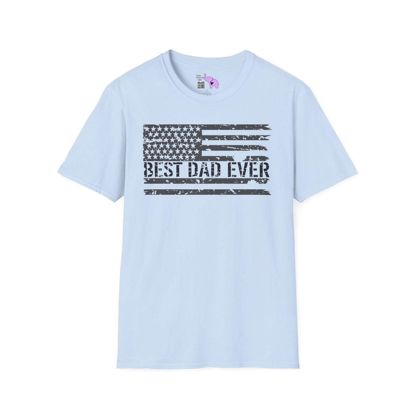 Best Dad Ever (Flag) Adult T-shirt