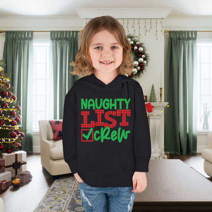 Naughty List Crew Toddler Pullover Fleece Hoodie
