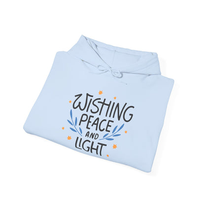 Hanukkah Wishing Peace & Light 3 Heavy Blend™ Hooded Sweatshirt