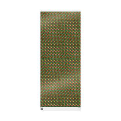Smiley Face/Santa Hat/Poinsettia Christmas Wrapping Paper