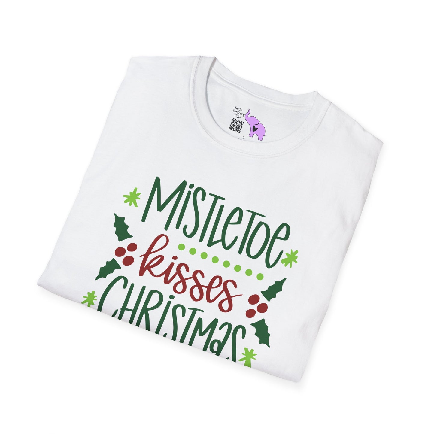 Mistletoe Kisses Christmas Wishes Adult T-shirt