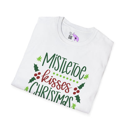 Mistletoe Kisses Christmas Wishes Adult T-shirt