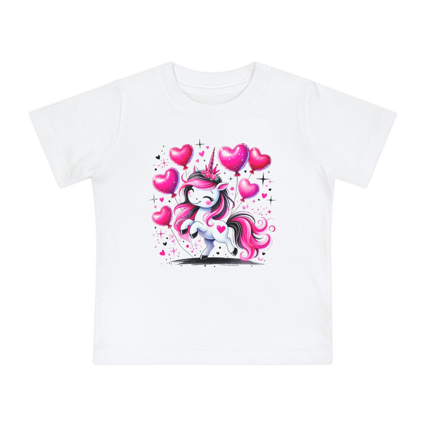Pink & Black Unicorn Infant T-Shirt
