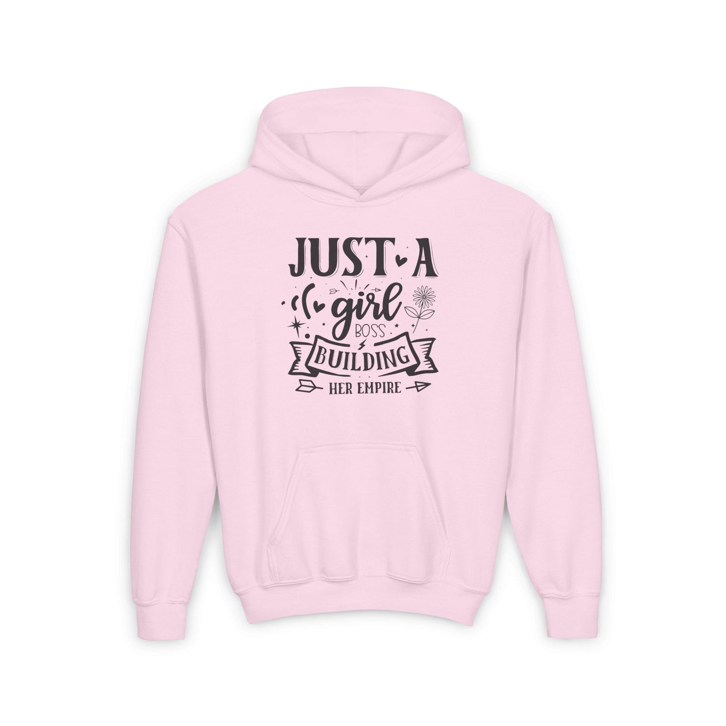 Just A Girl Boss Building Her Empire Youth Heavy Blend Hoodie
