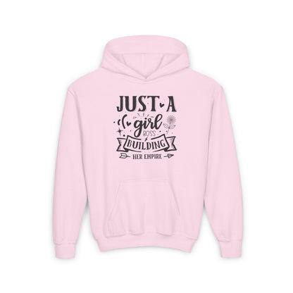 Just A Girl Boss Building Her Empire Youth Heavy Blend Hoodie