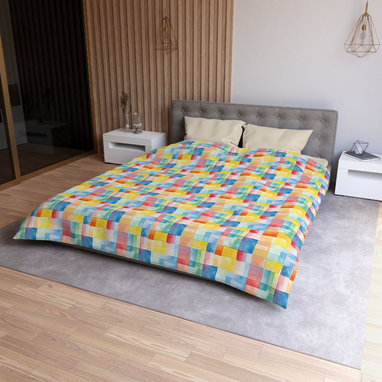 Mosaic Meadows Microfiber Duvet Cover
