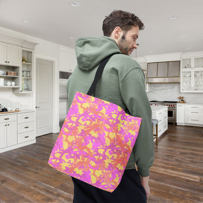 Sunset Sorbet Camo Canvas Tote Bag