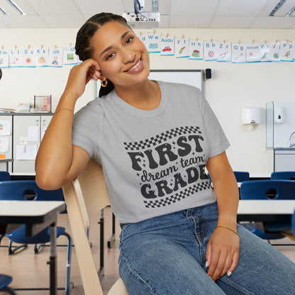 First Grade Dream Team Adult T-shirt