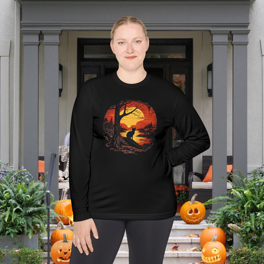 Creepy Black Cats 3 Adult Long Sleeve Tee