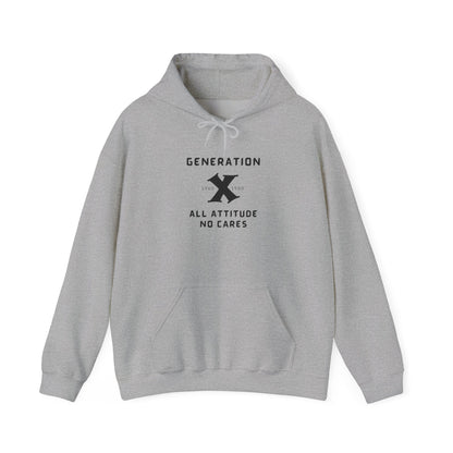 Gen X All Attitude No Cares Heavy Blend™ Hooded Sweatshirt