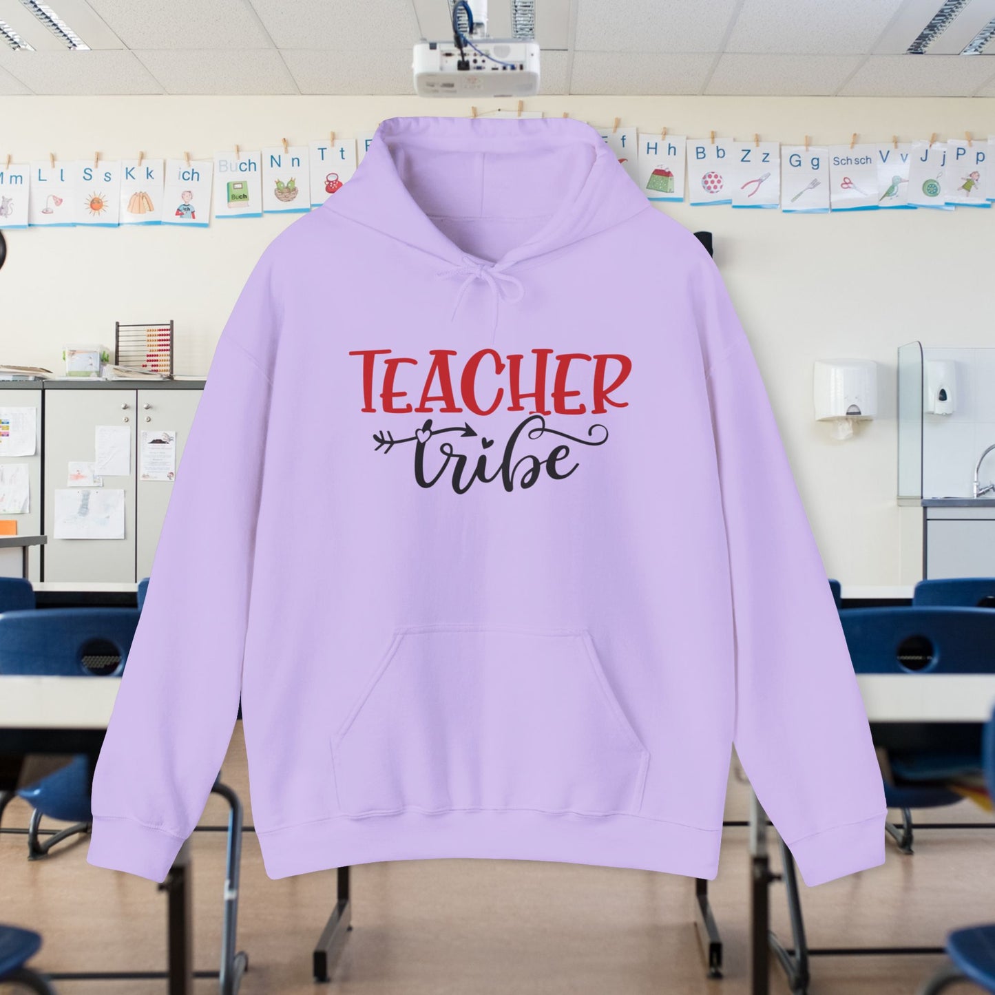 Teacher Tribe Heart Heavy Blend™ Hooded Sweatshirt