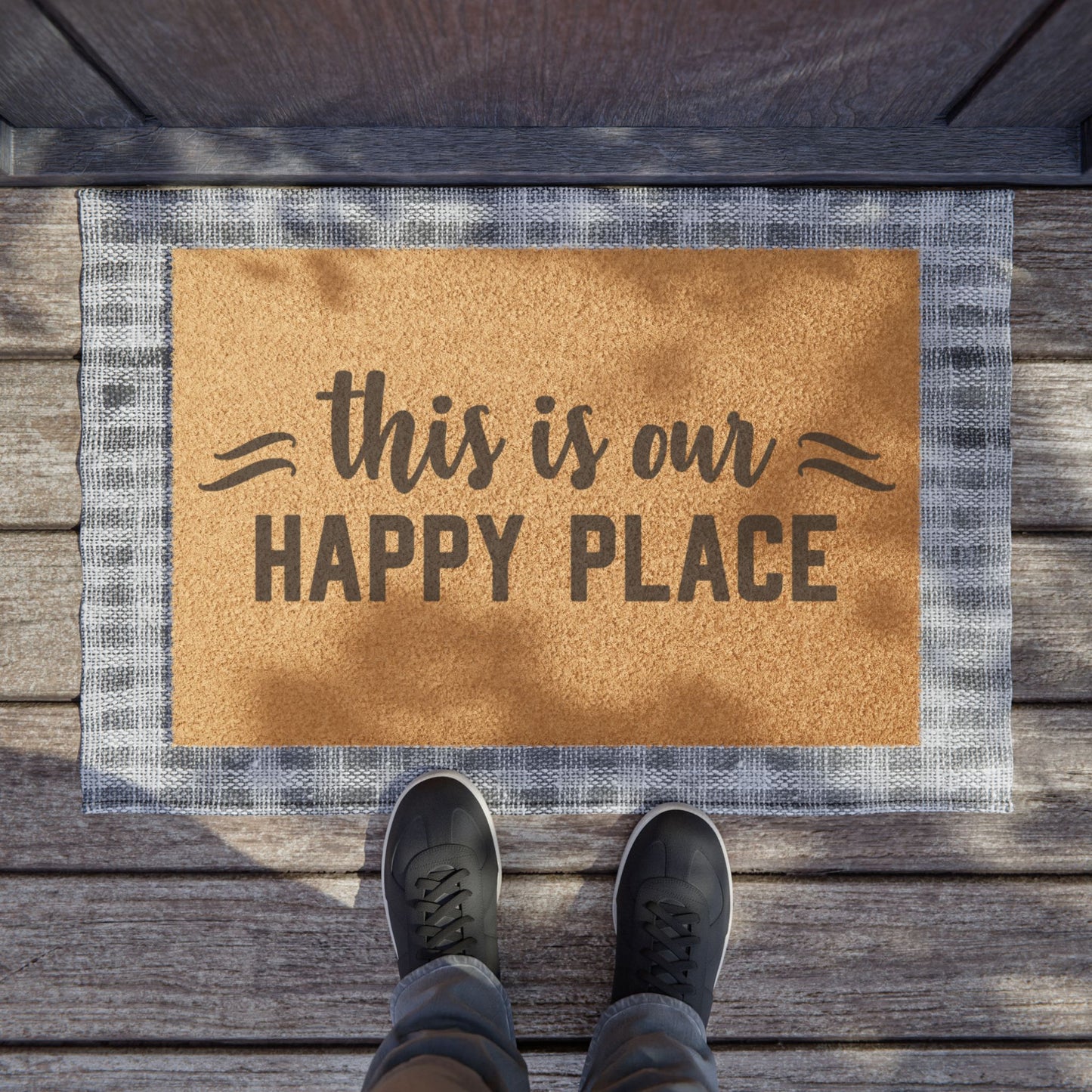 This is Our Happy Place Coconut Fiber Doormat