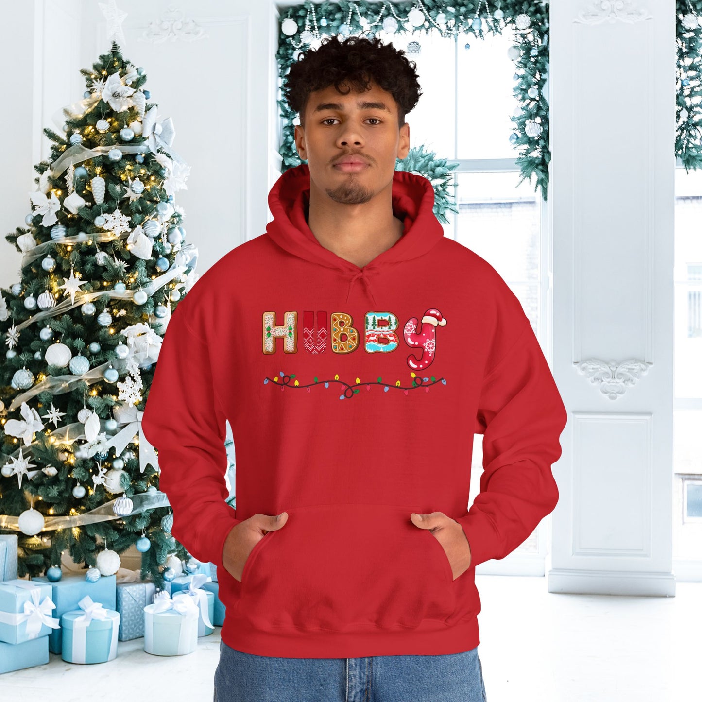 Christmas Hubby Adult Heavy Blend™ Hooded Sweatshirt