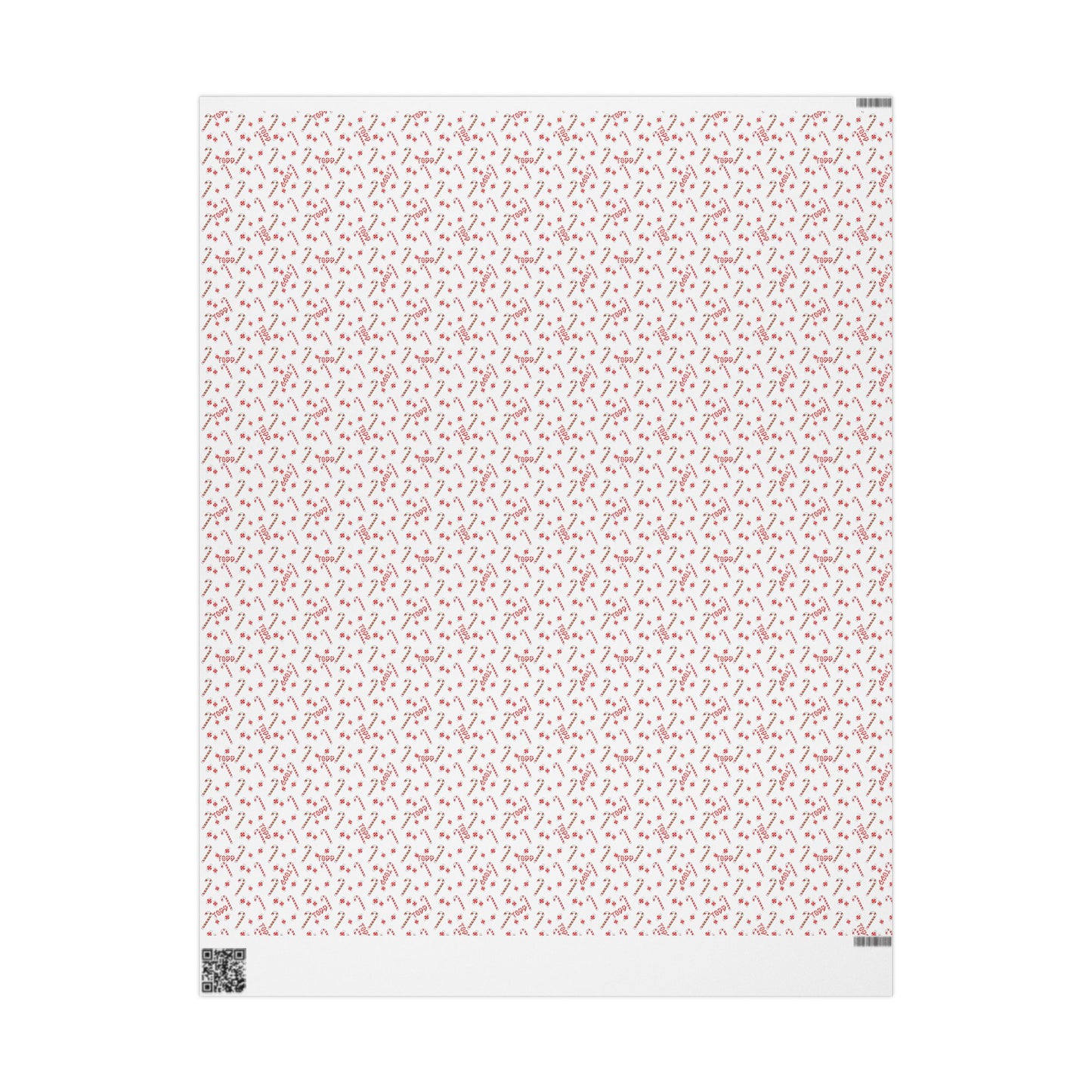 Candy Cane Christmas Custom Wrapping Paper (Todd)