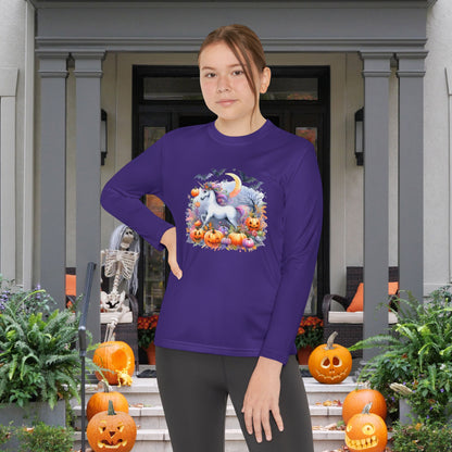 Halloween Unicorn Youth Long Sleeve Tee