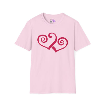 Double Hearts Adult Unisex Tshirt