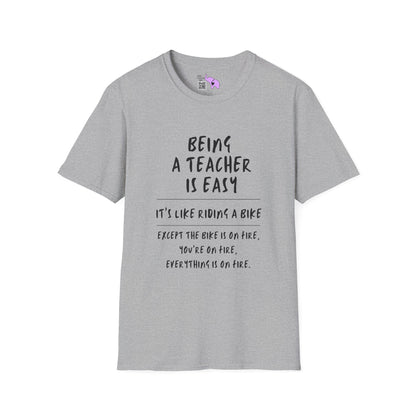Being A Teacher Is Like Riding A Bike... Adult T-shirt