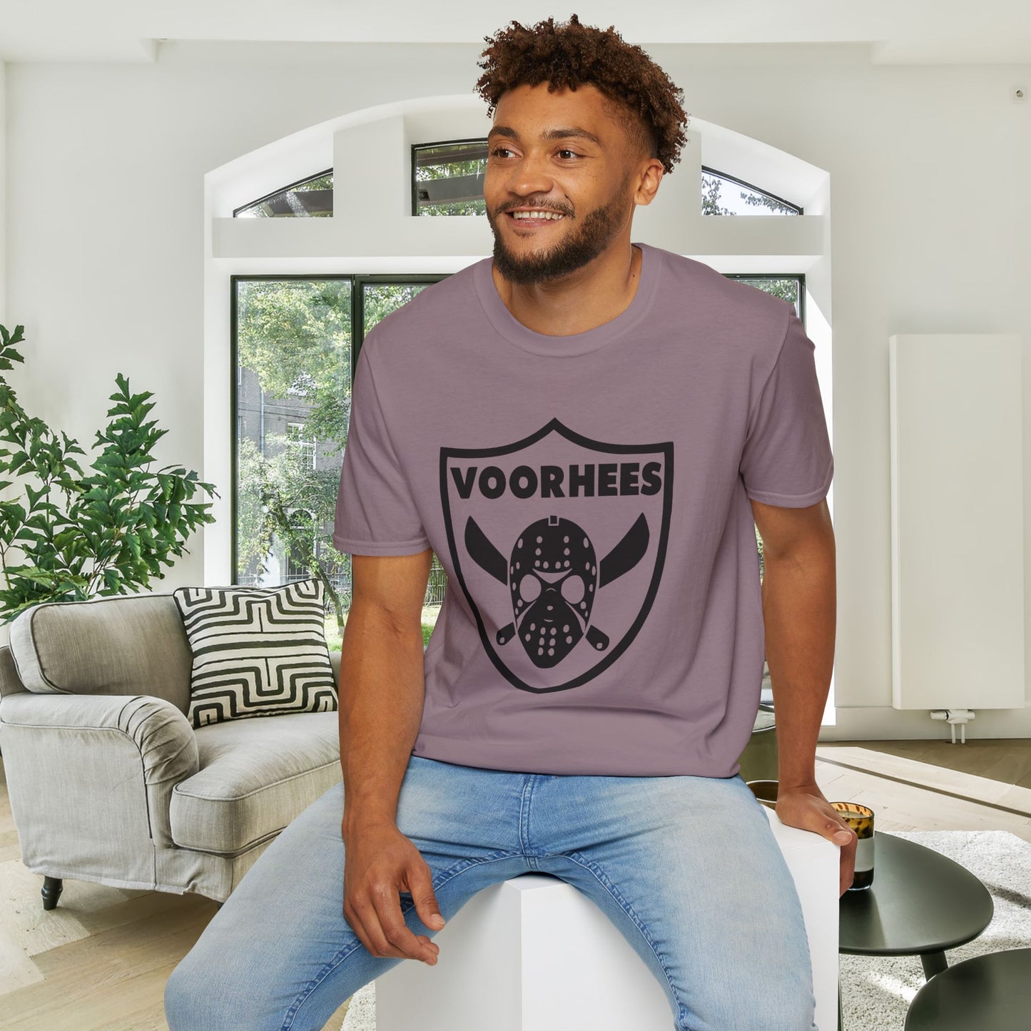 Jason Voorhees Hockey Shield Adult T-shirt