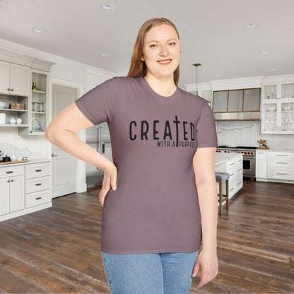 Created With A Purpose (with Cross) Adult T-shirt