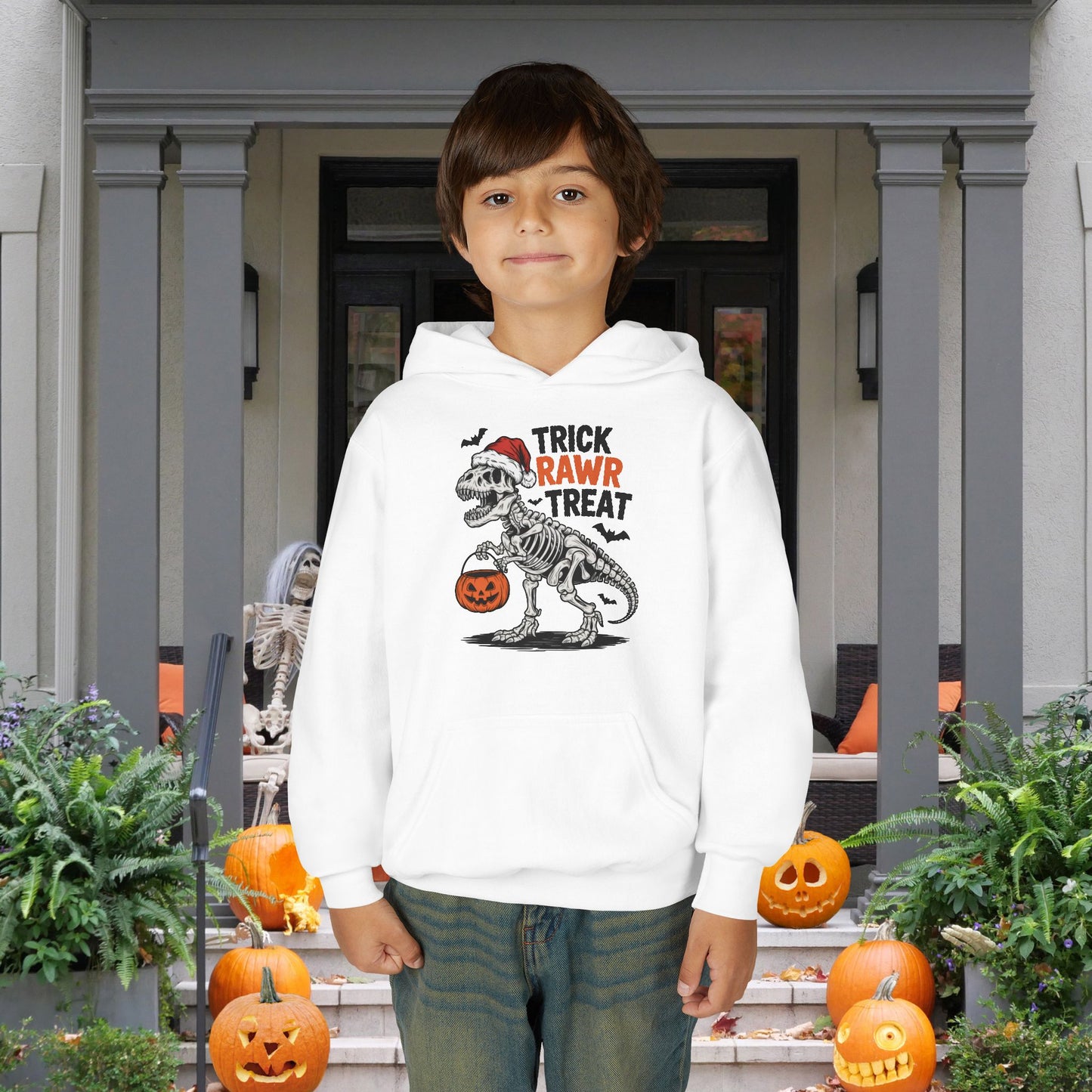 Trick Rawr Treat Youth Heavy Blend Hoodie