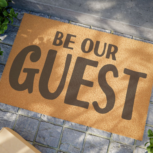 Be Our Guest Coconut Fiber Doormat