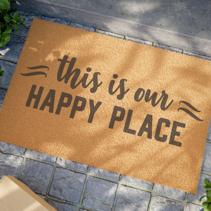 This is Our Happy Place Coconut Fiber Doormat