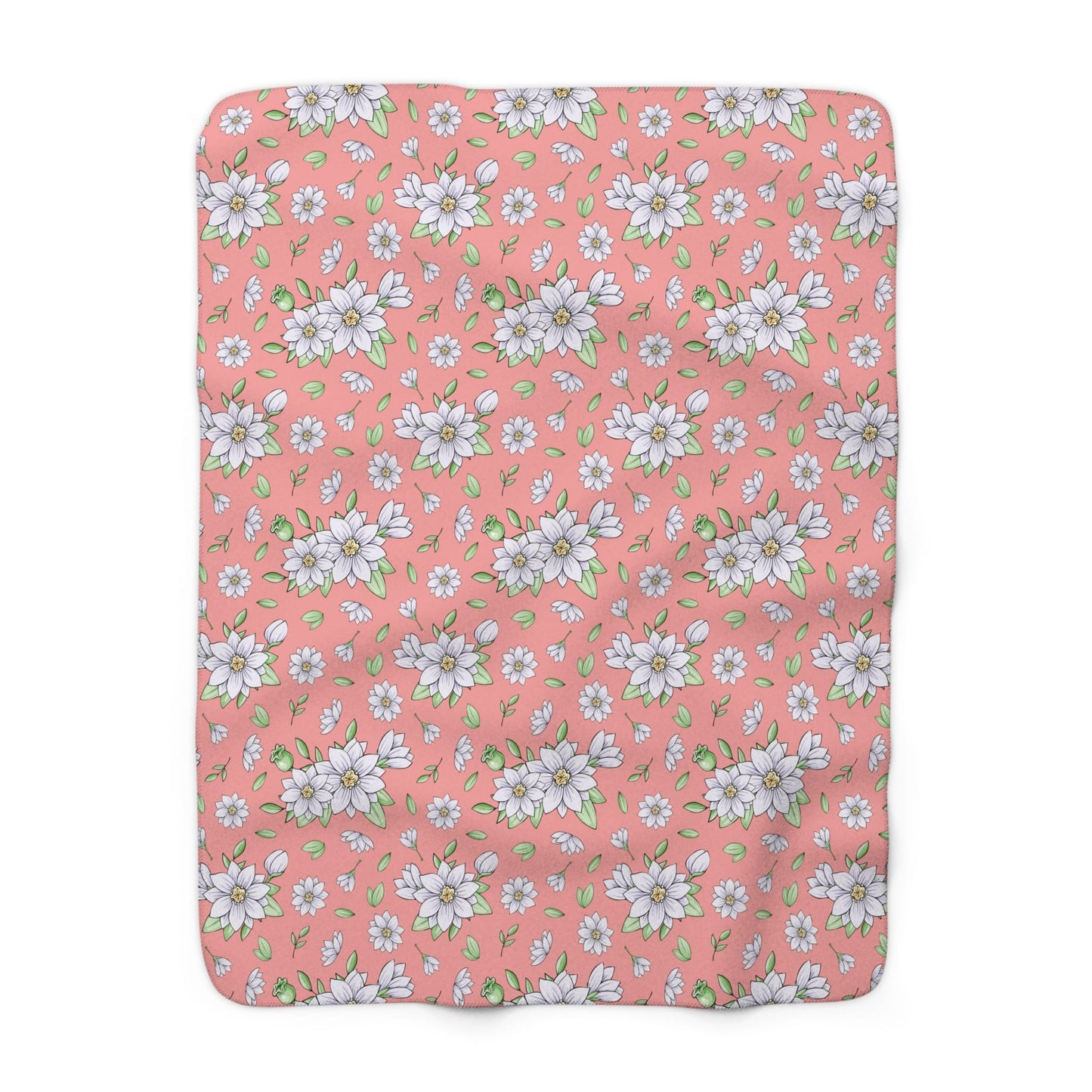 Jasmine Blush Garden Fleece Blanket