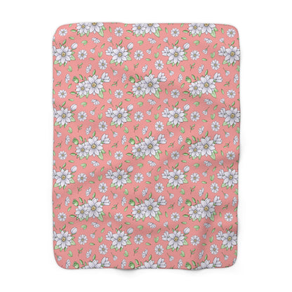 Jasmine Blush Garden Fleece Blanket