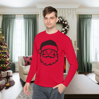 Santa Face Adult Long Sleeve Tee