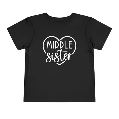 Middle Sister (Heart) Toddler Tee