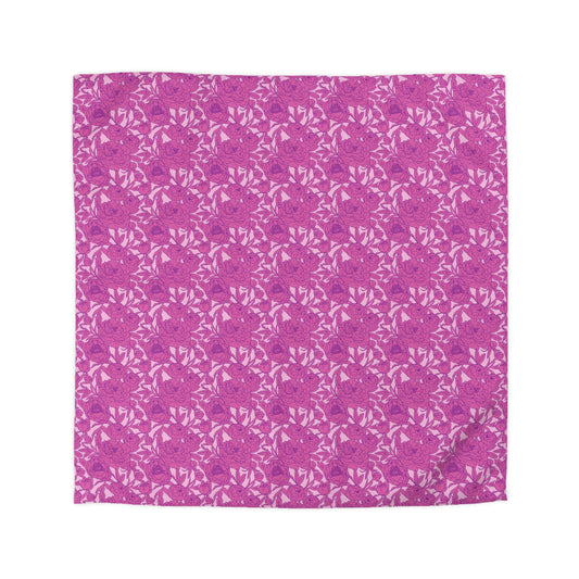 Blush Peony Garden Microfiber Duvet Cover