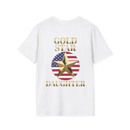 Gold Star Daughter Forever Proud Adult T-shirt