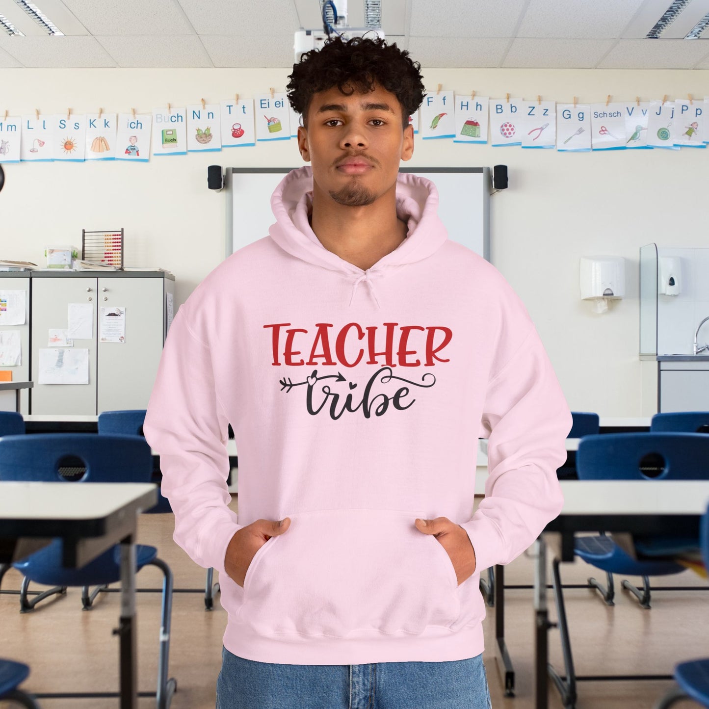 Teacher Tribe Heart Heavy Blend™ Hooded Sweatshirt