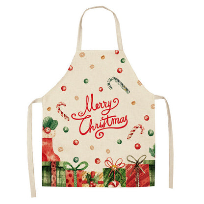 Christmas Series Cotton And Linen Aprons Variety