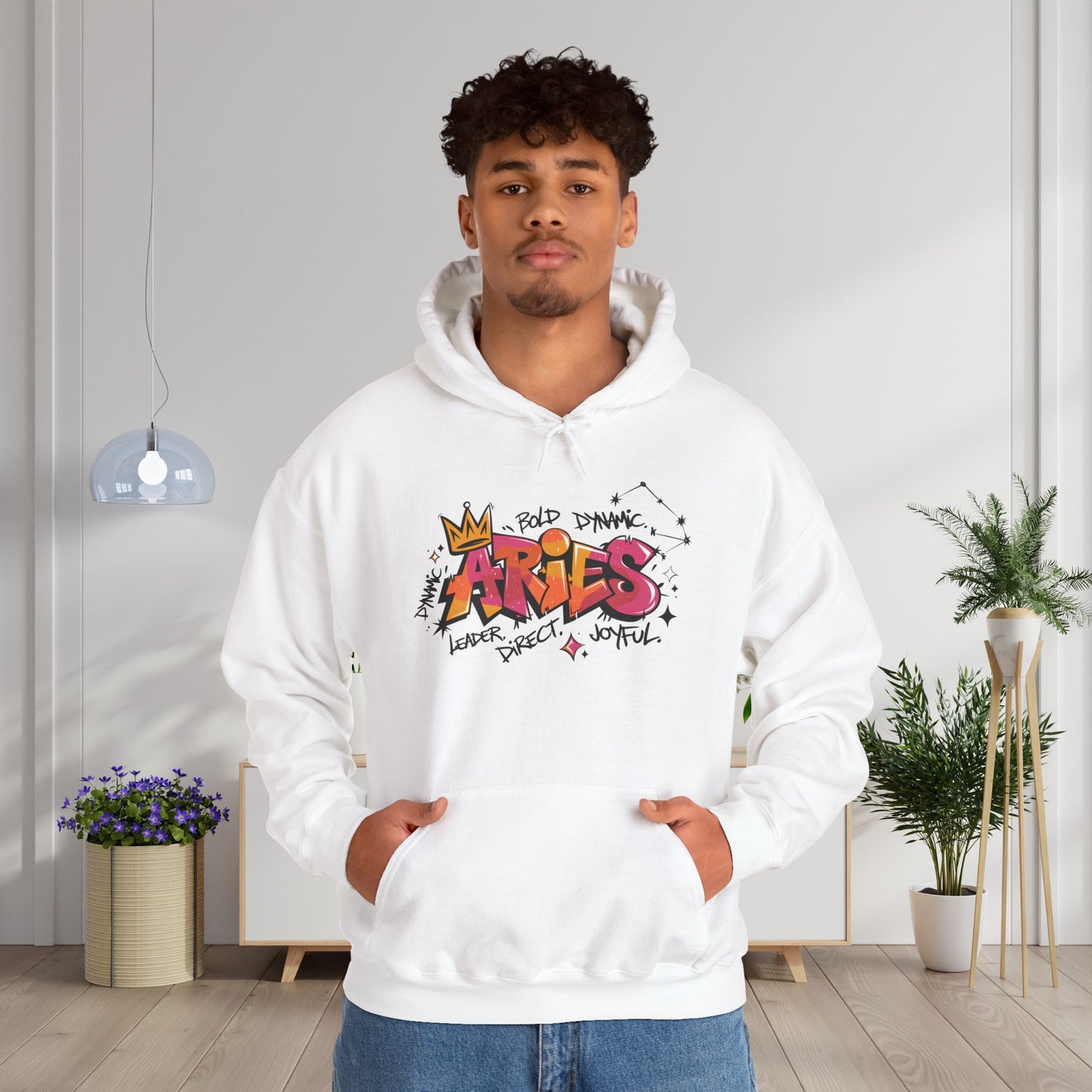 Aries Street Art Heavy Blend™ Hooded Sweatshirt