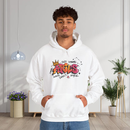 Aries Street Art Heavy Blend™ Hooded Sweatshirt