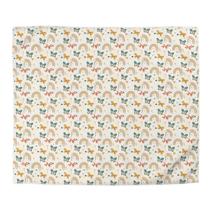 Whispering Wings & Rainbows Microfiber Duvet Cover